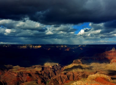 大峡谷，云，阴影，黄昏 2560x1600