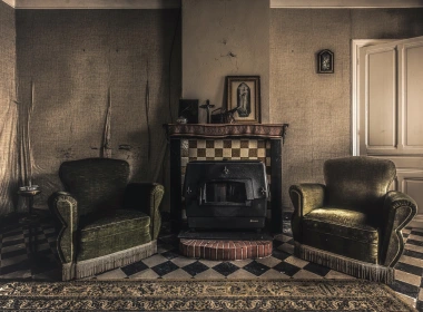 壁炉，椅子，房间，复古风格 1920x1200