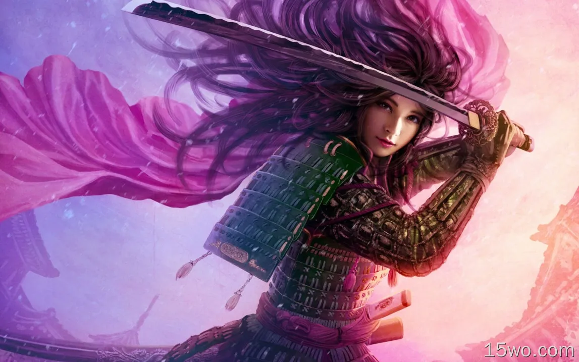 五环传奇，紫色女战士