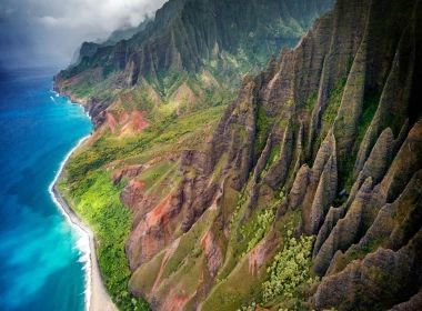 夏威夷，考艾岛，山，海，美国 2560x1920
