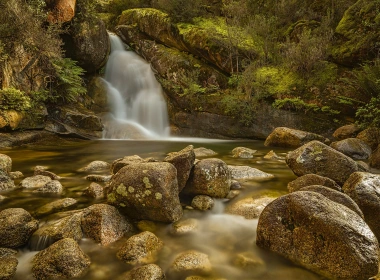 澳大利亚，维多利亚，瀑布，溪流，石头 1920x1440