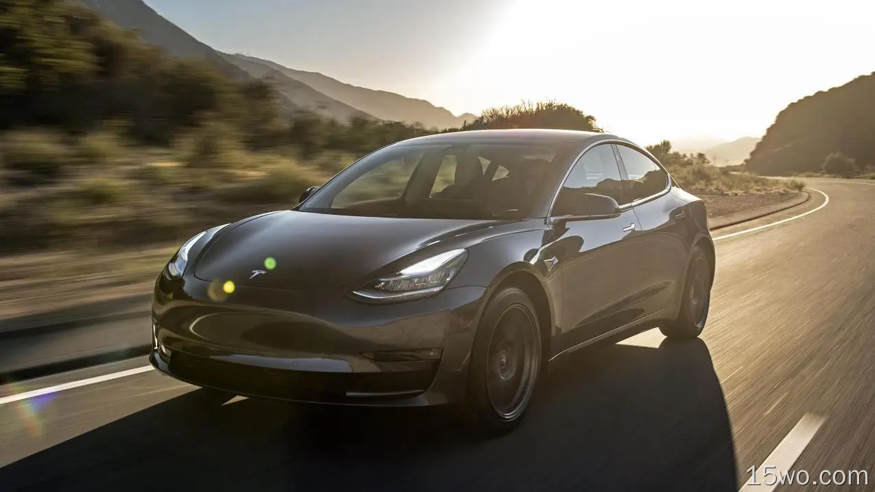 座驾 Tesla Model 3 特斯拉 Luxury Car 汽车 Silver Car 高清壁纸