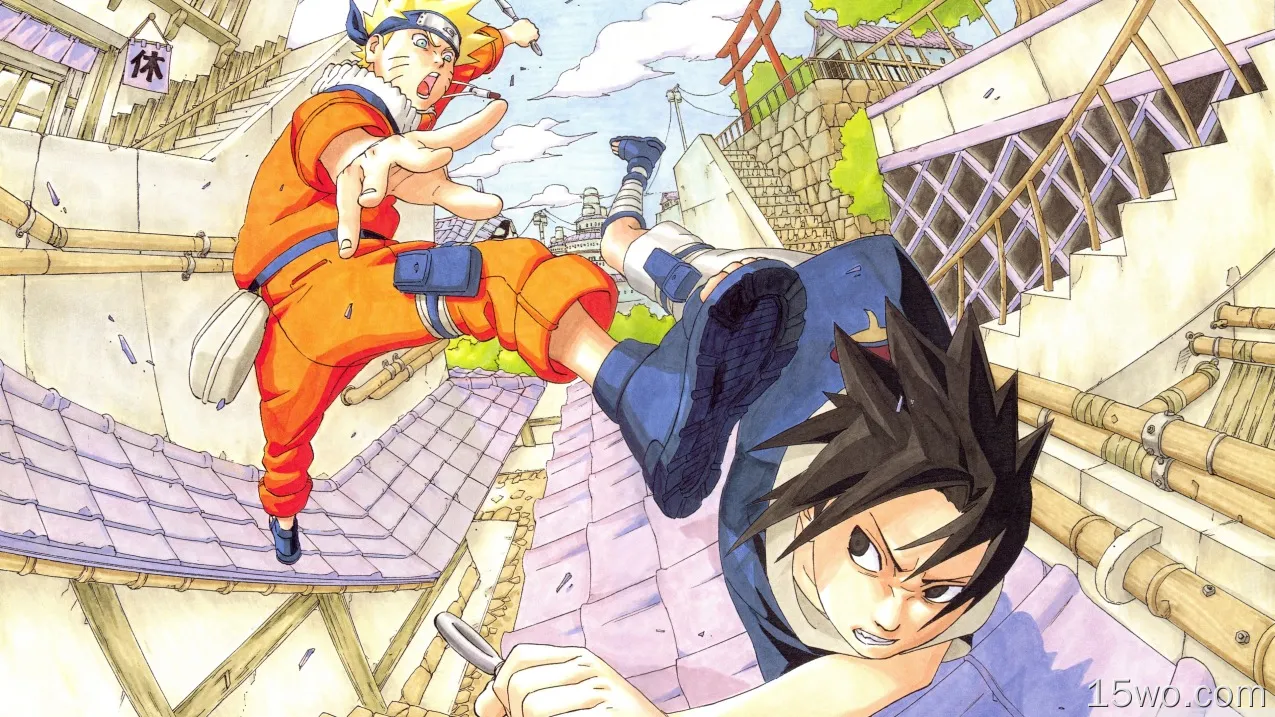 动漫 火影忍者 Naruto Uzumaki Sasuke Uchiha 高清壁纸