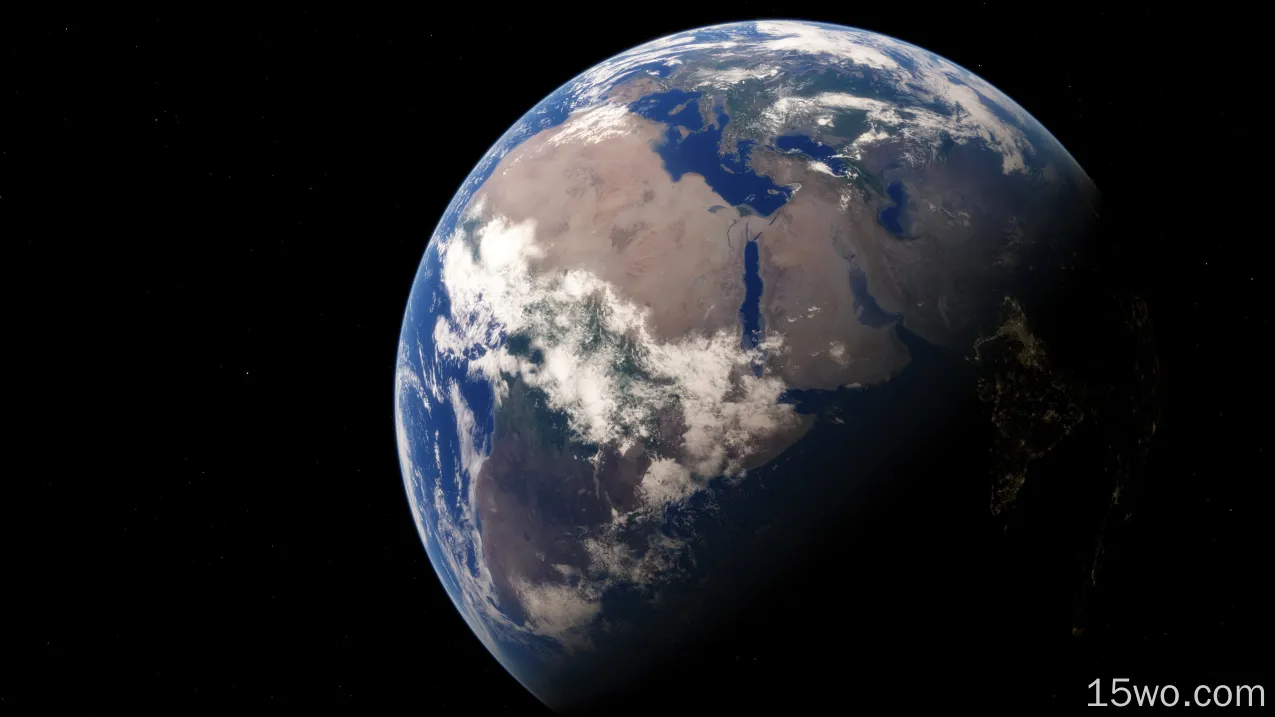 自然 太空俯瞰 星球 Africa 地球 高清壁纸