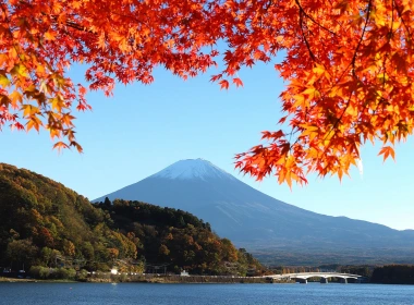 日本，富士山，秋天，红叶 1920x1200