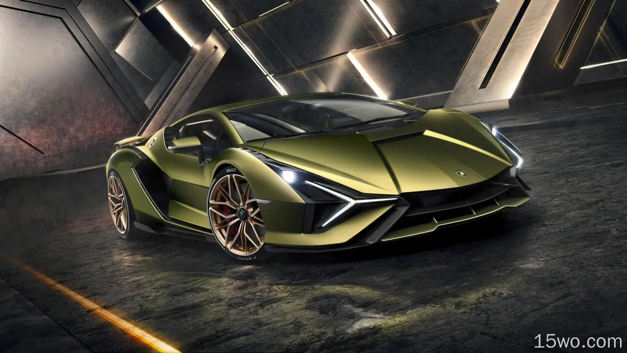 座驾 Lamborghini Sián 交通工具 Sport Car 汽车 兰博基尼 Supercar Green Car 高清壁纸