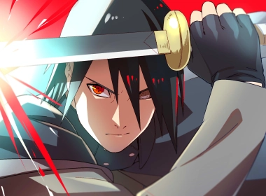 动漫 火影忍者 Sasuke Uchiha Anime Man Sharingan Rinnegan 剑 Black Hair 忍者 高清壁纸 3840x2160