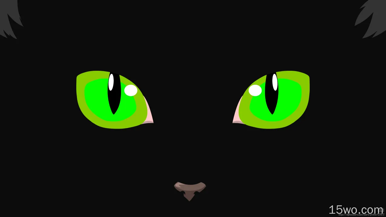 动物 艺术 眼睛 Minimalist 猫 黑色 高清壁纸