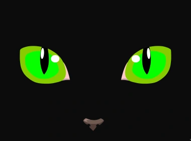 动物 艺术 眼睛 Minimalist 猫 黑色 高清壁纸 7680x4320