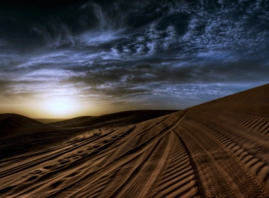 自然 沙漠 Sand 日落 Dune 天空 云 高清壁纸 3840x2160