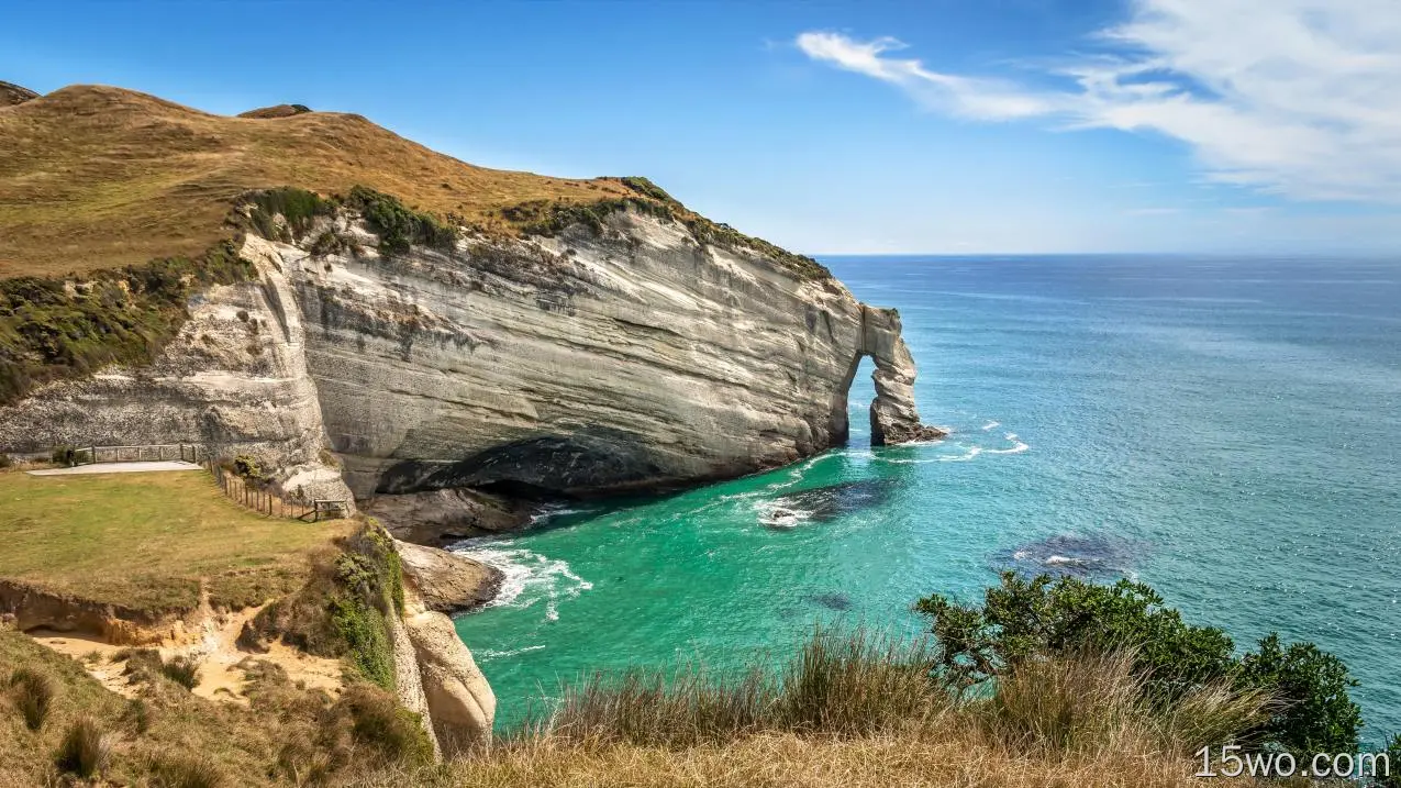 自然 石拱门 新西兰 大自然 Coast 高清壁纸