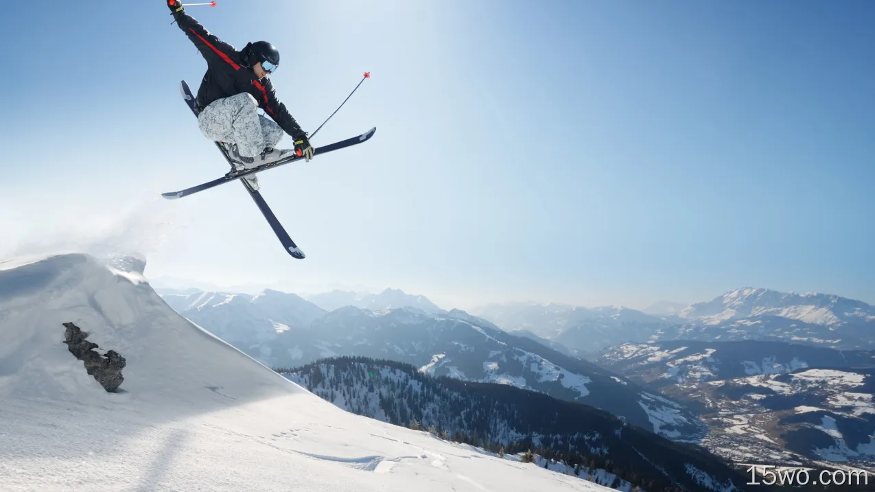 运动 滑雪 山 风景 冬季 高清壁纸