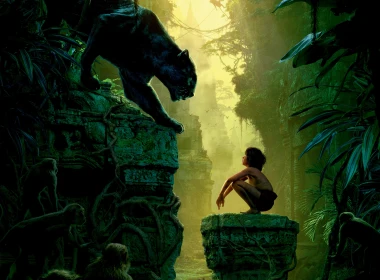 电影 奇幻森林 森林王子 Bagheera Mowgli 高清壁纸 5120x2880