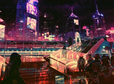 科幻 赛博朋克 Futuristic City 未来主义 Cyberpunk Cityscape 高清壁纸 3840x2160