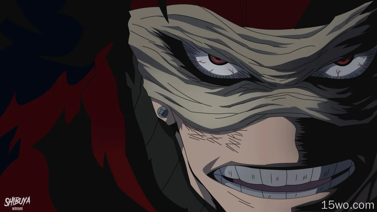 动漫 我的英雄学院 Stain Hero Killer Anime Boku no Hero Academia Teeth Red Eyes Earrings Chizome Akaguro 高清壁纸