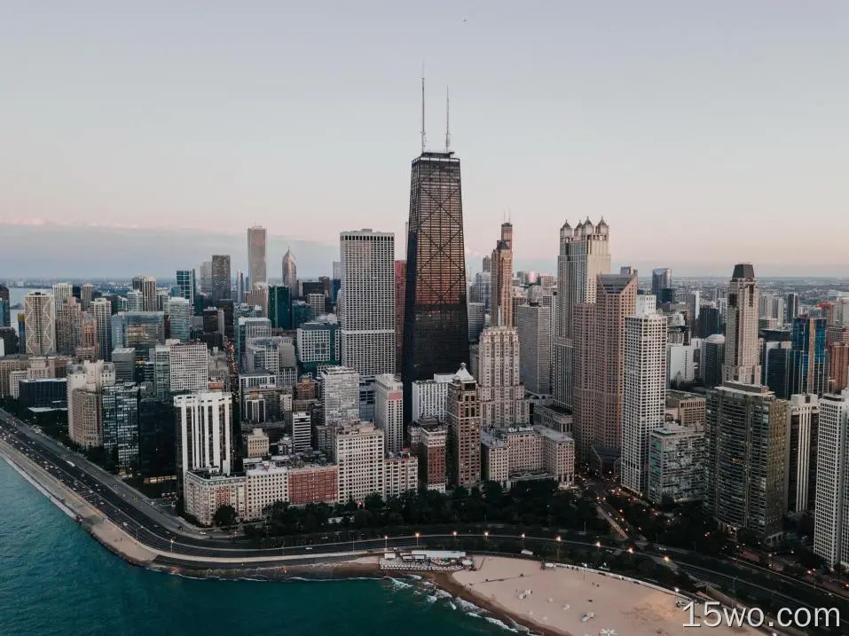 美国，芝加哥，摩天大楼，建筑，水