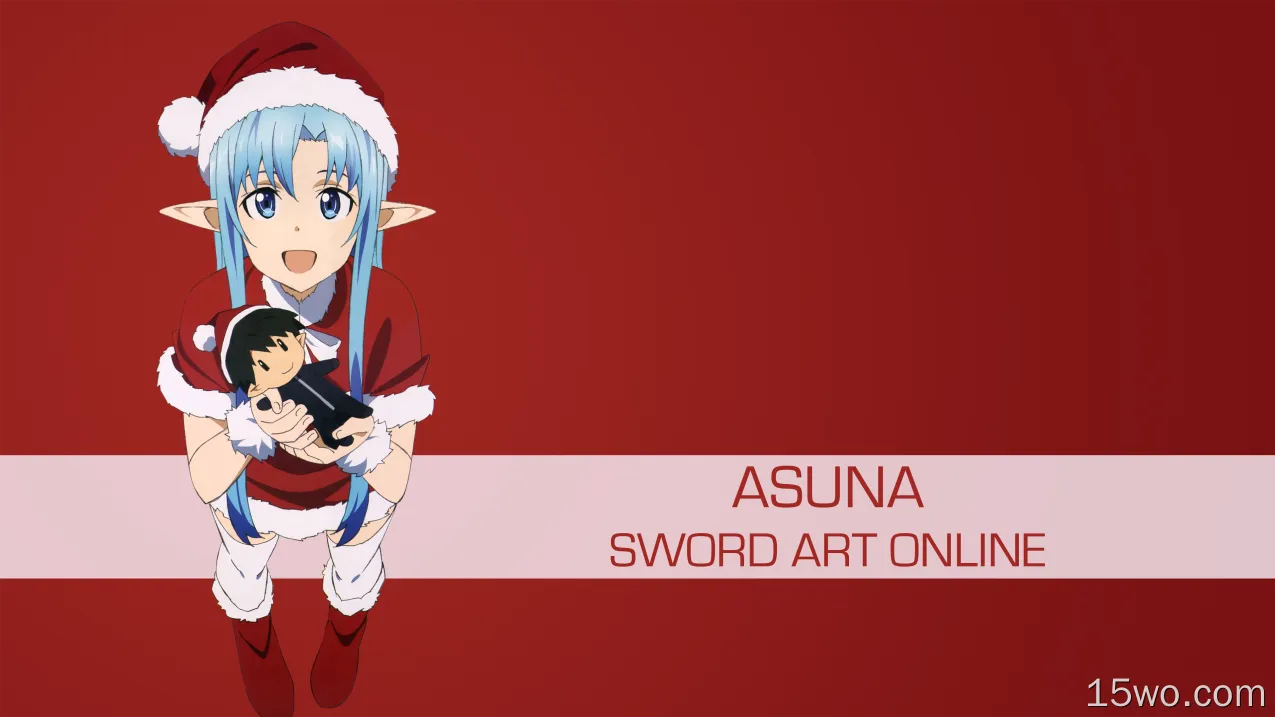动漫 刀剑神域2 刀剑神域 Asuna Yuuki 圣诞节 Kirito 高清壁纸
