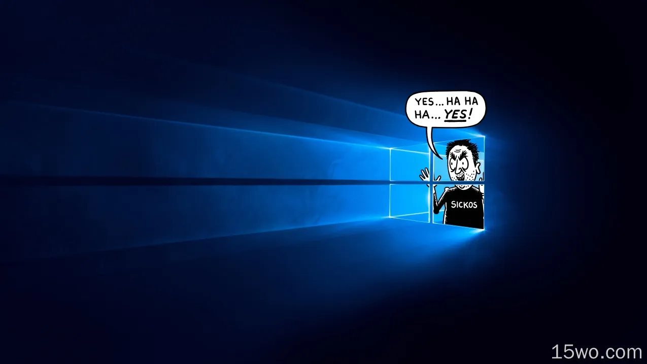 windows 10、微软、表情包、幽默、抽象、低质量图像