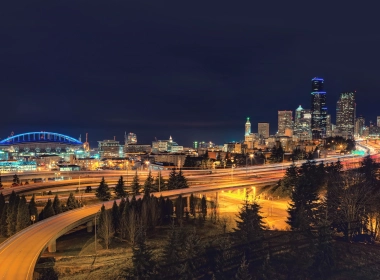 人造 西雅图 城市 美国 Cityscape 夜晚 高清壁纸 3840x2160