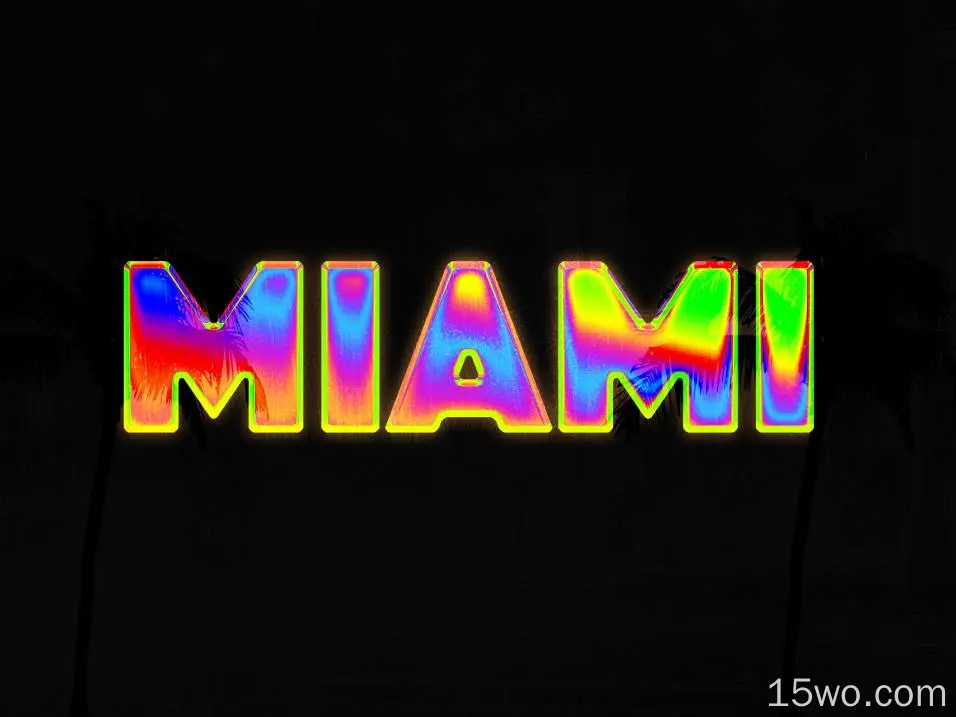迈阿密,矩形,视觉效果的灯光,品红色,电子标牌,壁纸,4000x3000