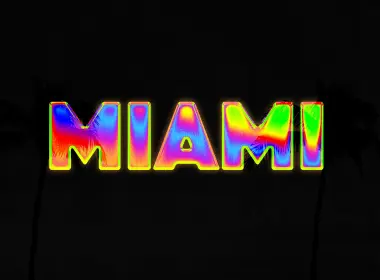迈阿密,矩形,视觉效果的灯光,品红色,电子标牌,壁纸,4000x3000 4000x3000