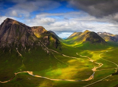 自然 风景 艺术 山 苏格兰 高清壁纸 3840x2160