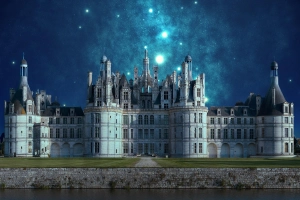 人造 Château de Chambord 城堡 法国 奇幻 高清壁纸  3840x2160