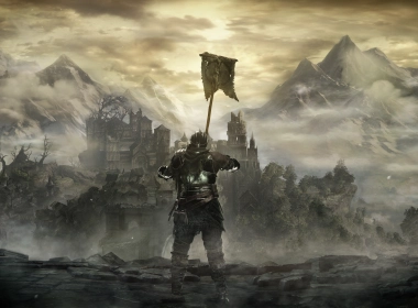 电子游戏 黑暗之魂3 黑暗之魂 骑士 Armor 山 城堡 风景 高清壁纸 3840x2160
