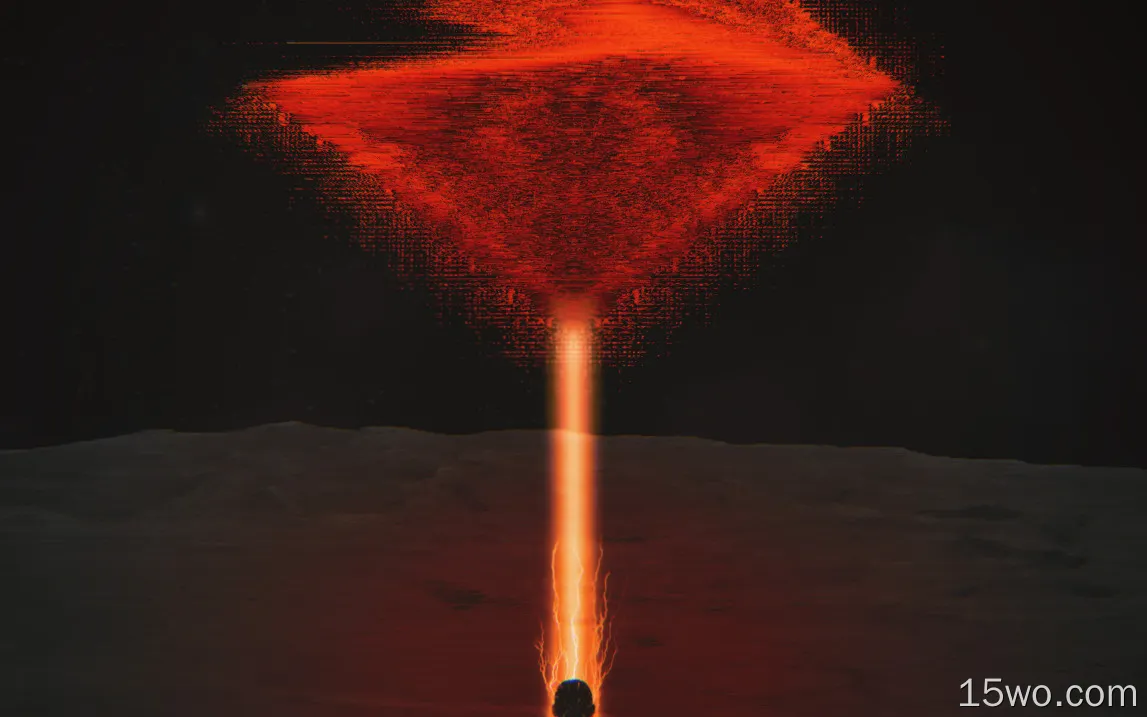 bc52数字红色空间外星人艺术插图