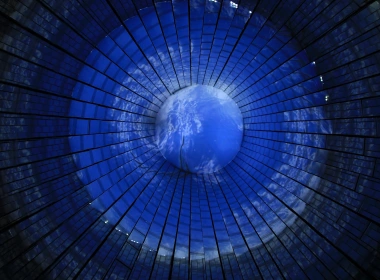 抽象 分形 球体 星球 蓝色 高清壁纸 3840x2160