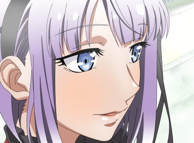 动漫 粗点心战争 Shidare Hotaru Anime 女孩 Headband Purple Hair Blue Eyes 高清壁纸 7680x4320