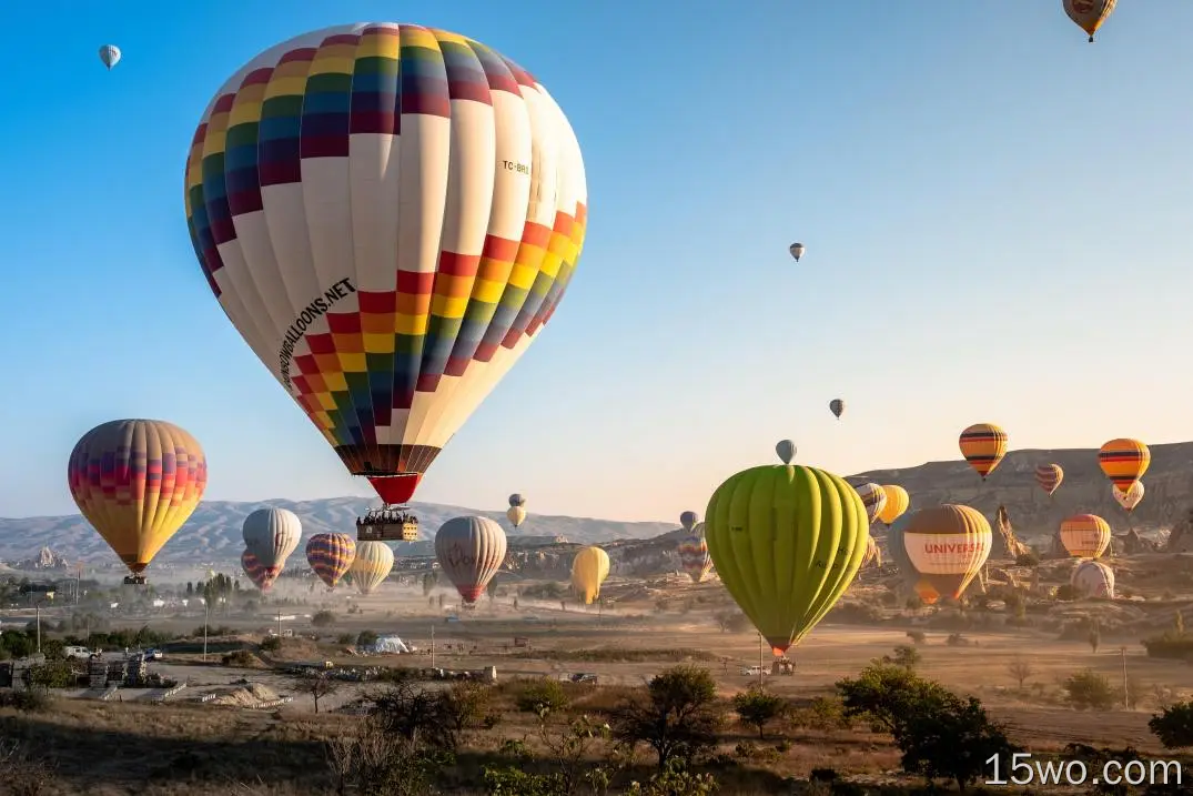 座驾 热气球 Dawn 日出 Cappadocia 气球 高清壁纸