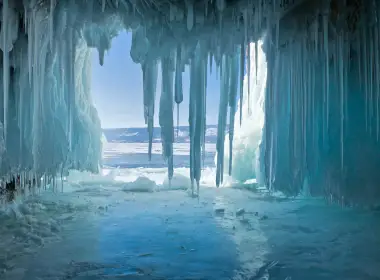 自然 冰 冬季 洞穴 地球 高清壁纸 7680x4320