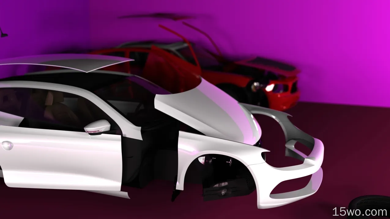 座驾 艺术 汽车 粉色 3D 交通工具 高清壁纸