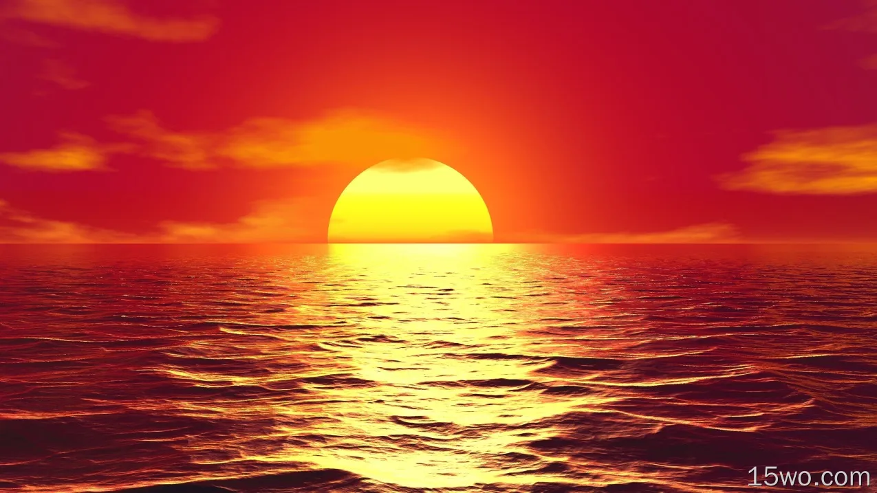 自然 日落 地球 太阳 天空 海洋 高清壁纸