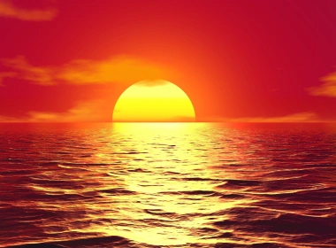 自然 日落 地球 太阳 天空 海洋 高清壁纸 3840x2160