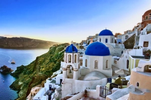 希腊美景  白色城堡  3840x2160