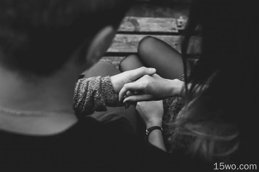 hands, touch, love, tenderness, bw