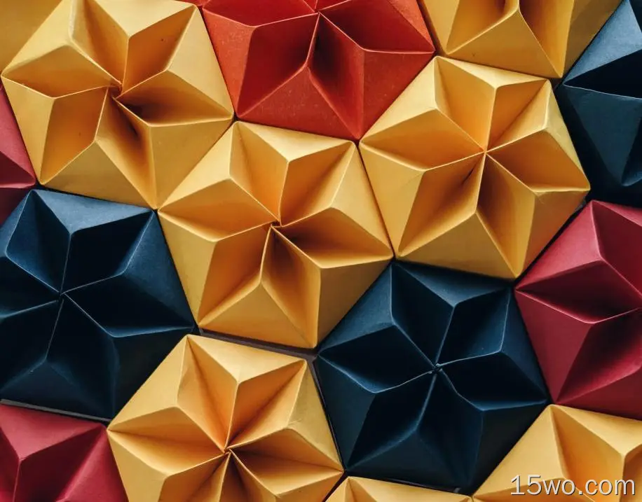 人造 折纸 图形 三角形 素材 高清壁纸