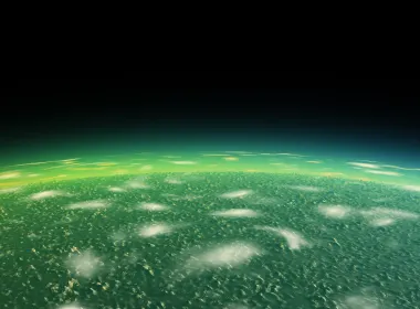 科幻 行星表面 太空 星球 绿色 高清壁纸 7680x4320