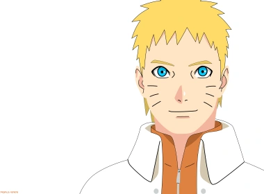动漫 火影忍者 Blue Eyes Boy Minimalist Smile Naruto Uzumaki Hokage 高清壁纸 7680x4320