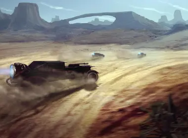 科幻 交通工具 风景 Race 沙漠 汽车 高清壁纸 2560x1440