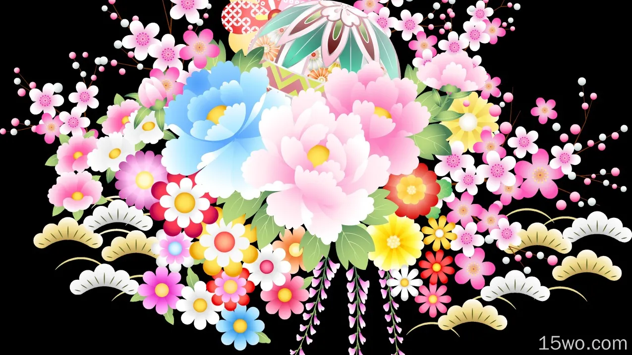 艺术 花 花卉 色彩 Colorful 春季 高清壁纸