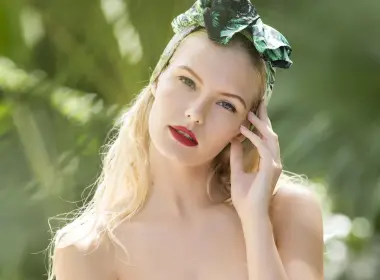 女性 Gintare Sudziute 模特 立陶宛 Blonde Lipstick Blue Eyes 高清壁纸 3543x2362