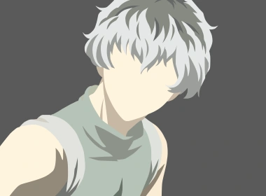 动漫 东京食尸鬼Re Haise Sasaki Boy Minimalist White Hair Anime 东京食尸鬼 Grey Hair Two-Toned Hair 高清壁纸 7680x4320