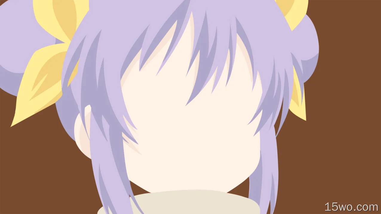 动漫 悠哉日常大王 Minimalist Renge Miyauchi Anime 女孩 Purple Hair Close-Up 高清壁纸