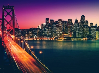 人造 金门大桥 桥 旧金山 California Cityscape Sunlight 日落 高清壁纸 3840x2160
