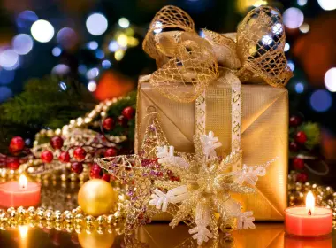 节日 圣诞节 Christmas Ornaments 礼物 Ligths 雪花 星星 蜡烛 Decoration 高清壁纸 2560x1600