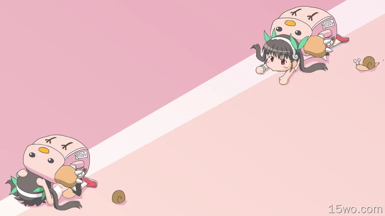 动漫 物语系列 Bakemonogatari Anime 蜗牛 可爱 女孩 Mayoi Hachikuji 高清壁纸