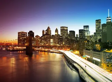 人造 曼哈顿 城市 美国 建筑 USA 桥 摩天大楼 纽约 Cityscape 高清壁纸 3840x2400